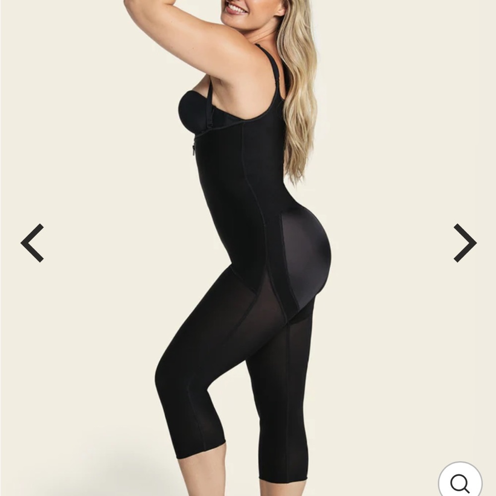 Tummy Flattening Butt Lifting 3/4 Length Body Shaper - Beige